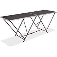 vidaXL Mesa Empapelar Plegable MDF Aluminio 200x60x78cm Bricolaje Manualidades